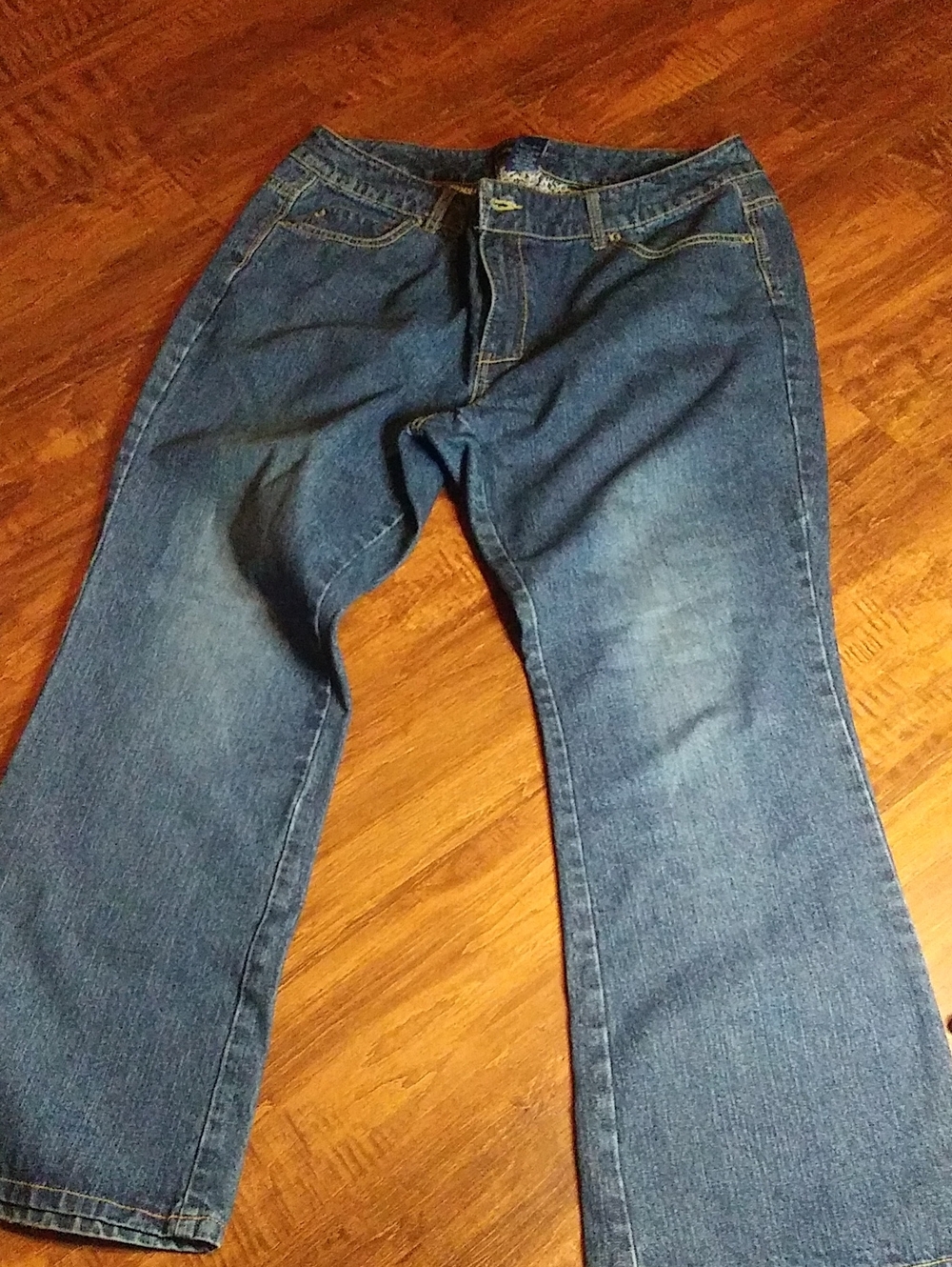 Avenue Men's Dark Blue Bootcut Jeans